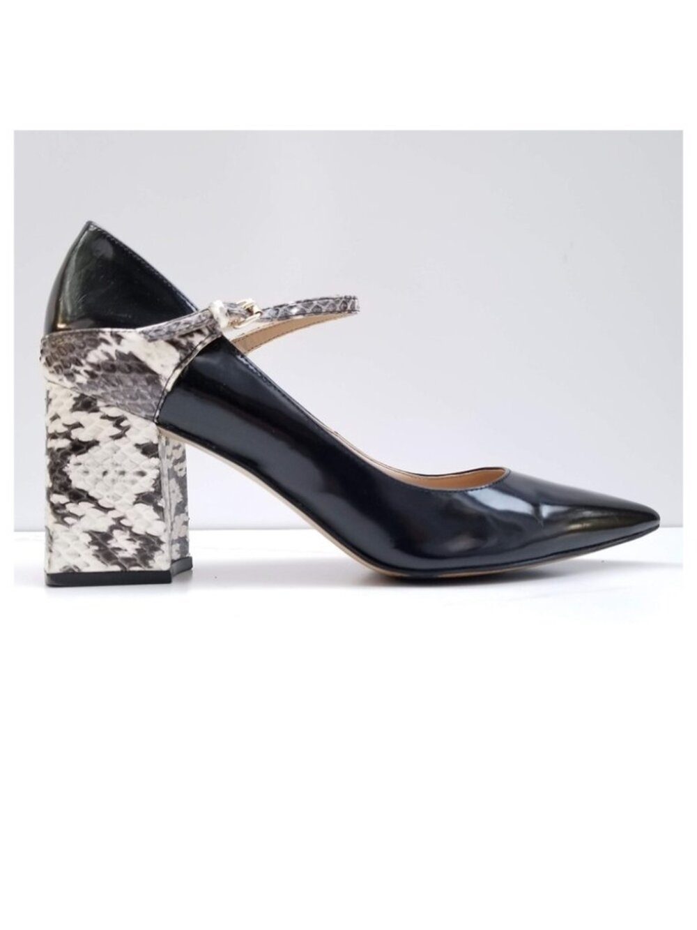 Marc Fisher LTD Zullys Snake-Embossed Mary Jane Pumps – Size 9.5M